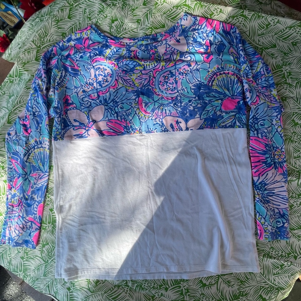 Lily Pulitzer Blue Long Sleeve Shirt Size M